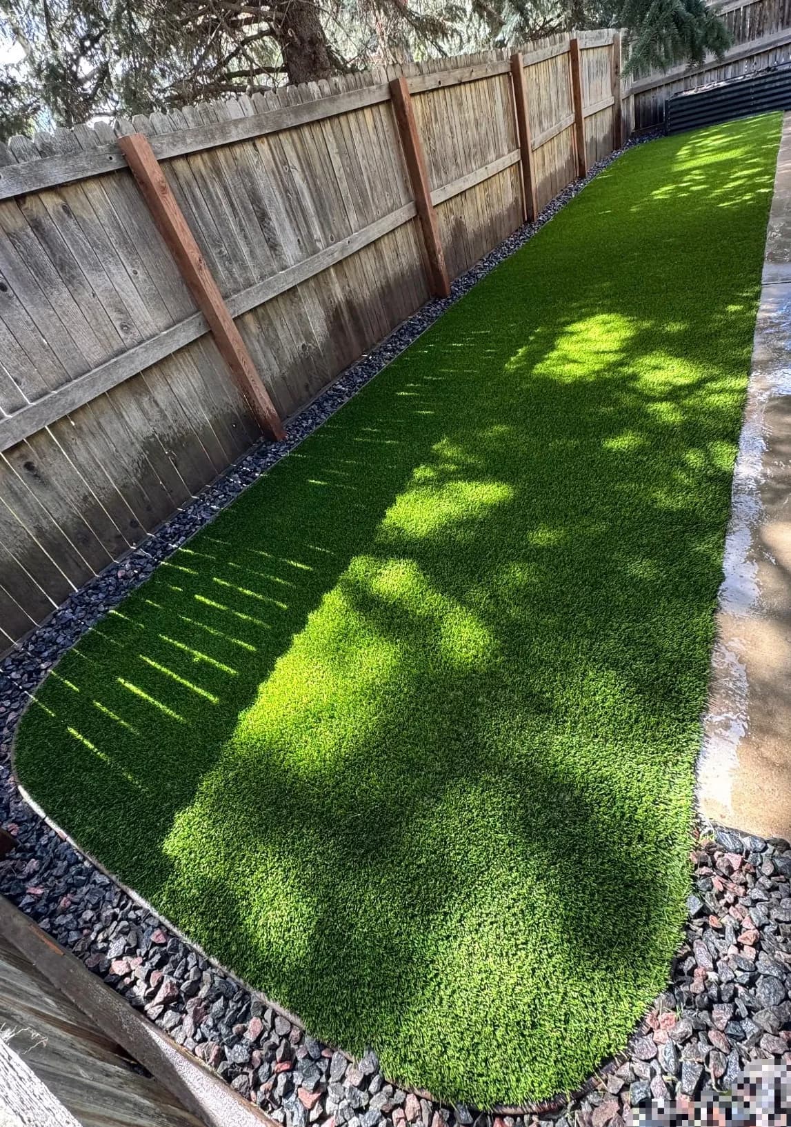 Gallery photos for Pet-Friendly Artificial Turf Backyard Install in Arvada: Image #1