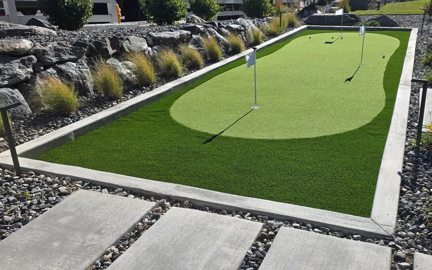 Project Bocce Court Turned Backyard Putting Green in Colorado Springs image