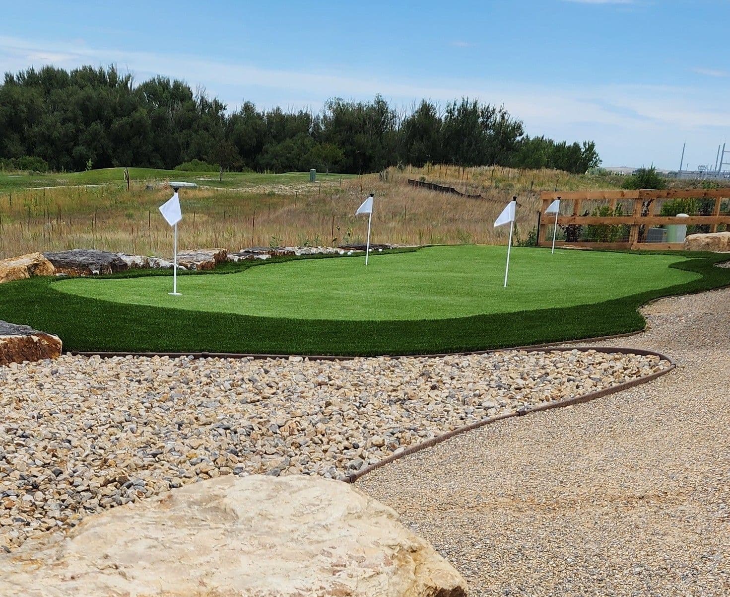 Gallery photos for Custom Backyard Putting Green with Chipping Pads in Elizabeth: Image #3