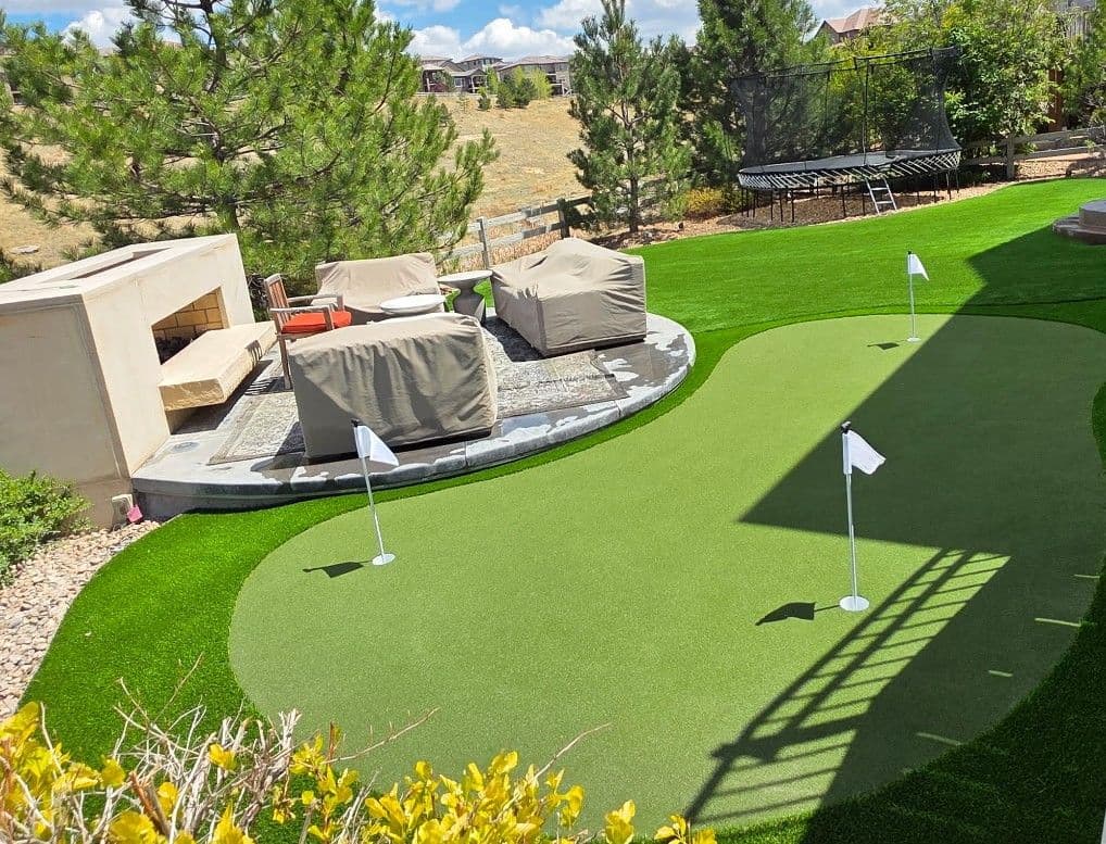 Turf Lawn and Putting Green Install in Highlands Ranch image