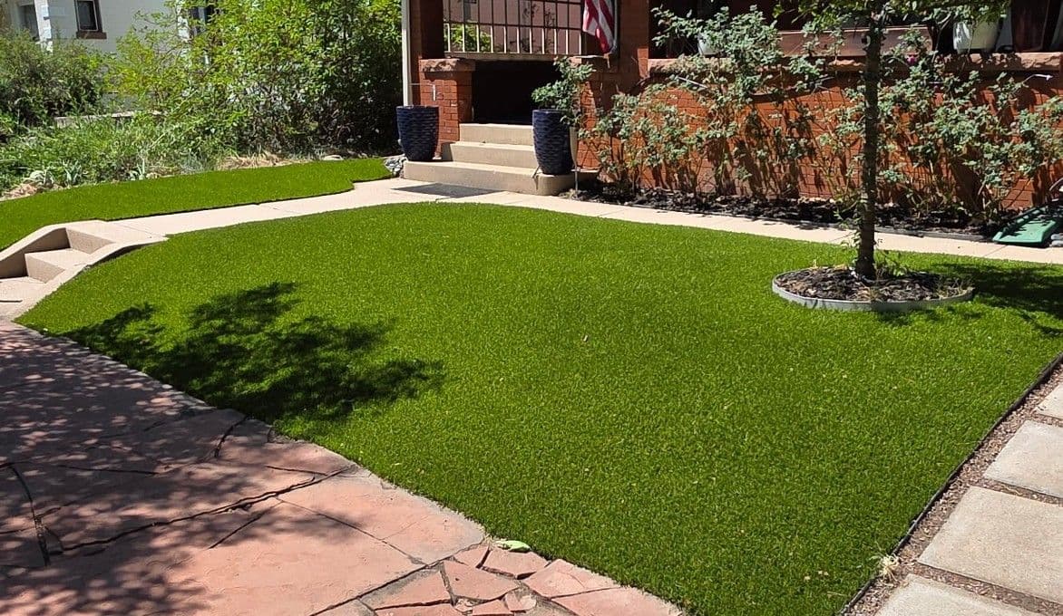 Gallery photos for Front Yard Artificial Turf Install After a Backyard Putting Green: Image #1
