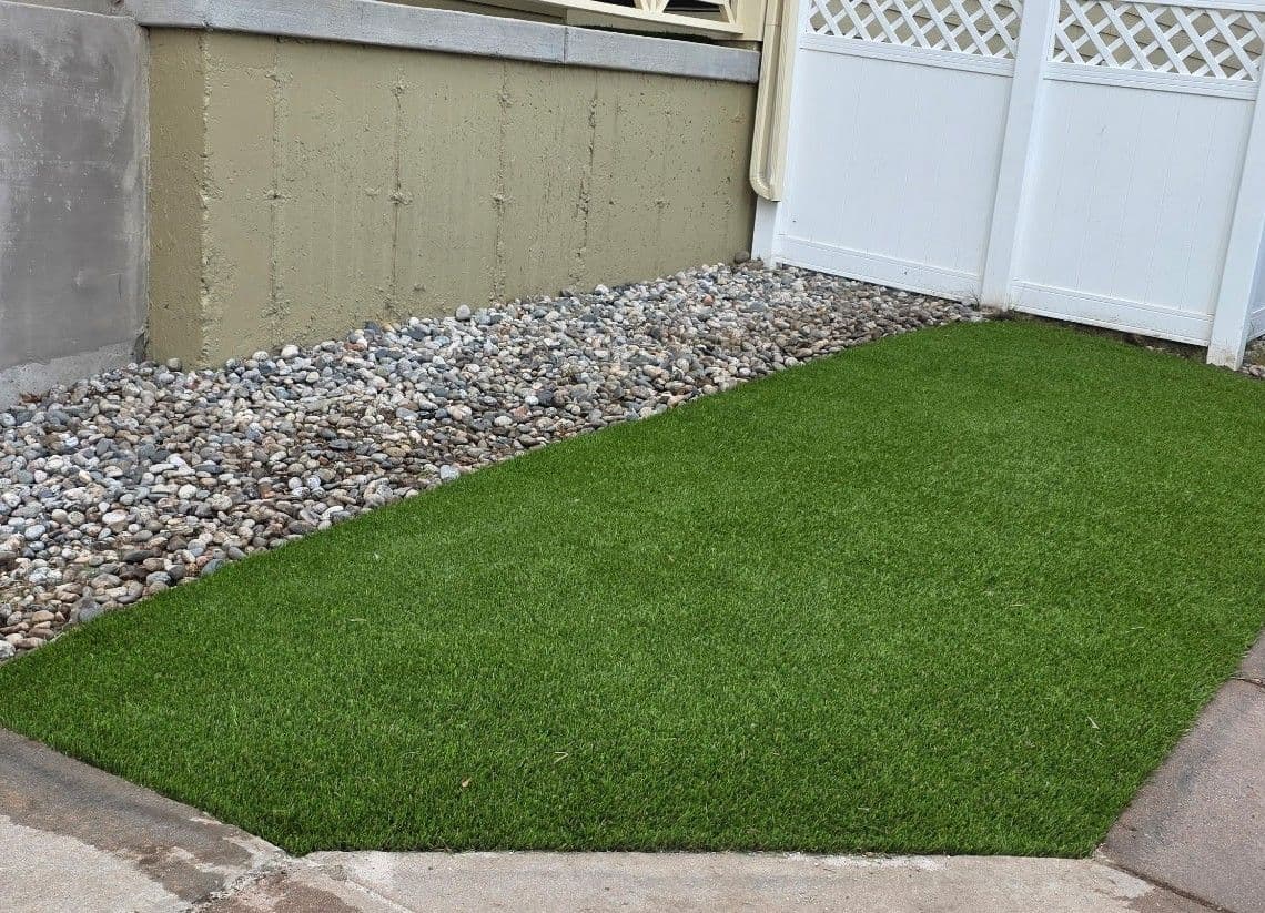 Gallery photos for Small Front Yard Artificial Turf Install in Colorado Springs: Image #1