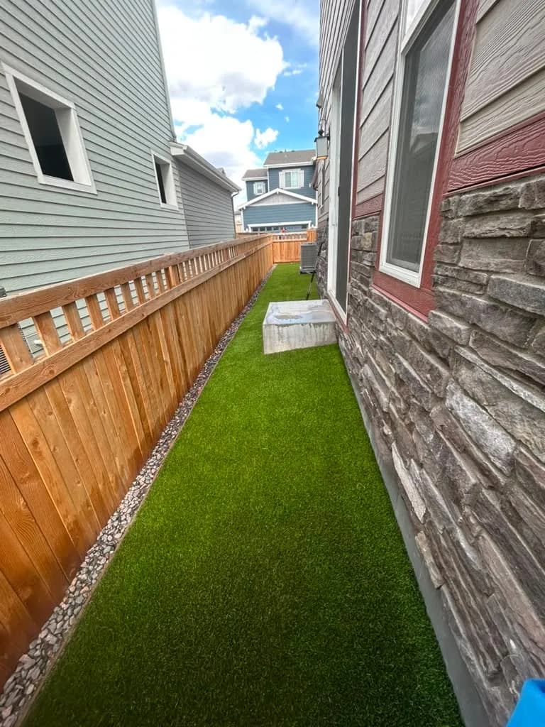 Gallery photos for Side Yard Weed Jungle Gets a Clean Artificial Turf Fix: Image #2