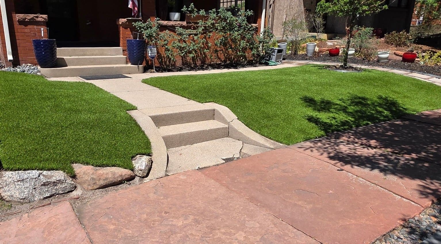 Front Yard Artificial Turf Install After a Backyard Putting Green image