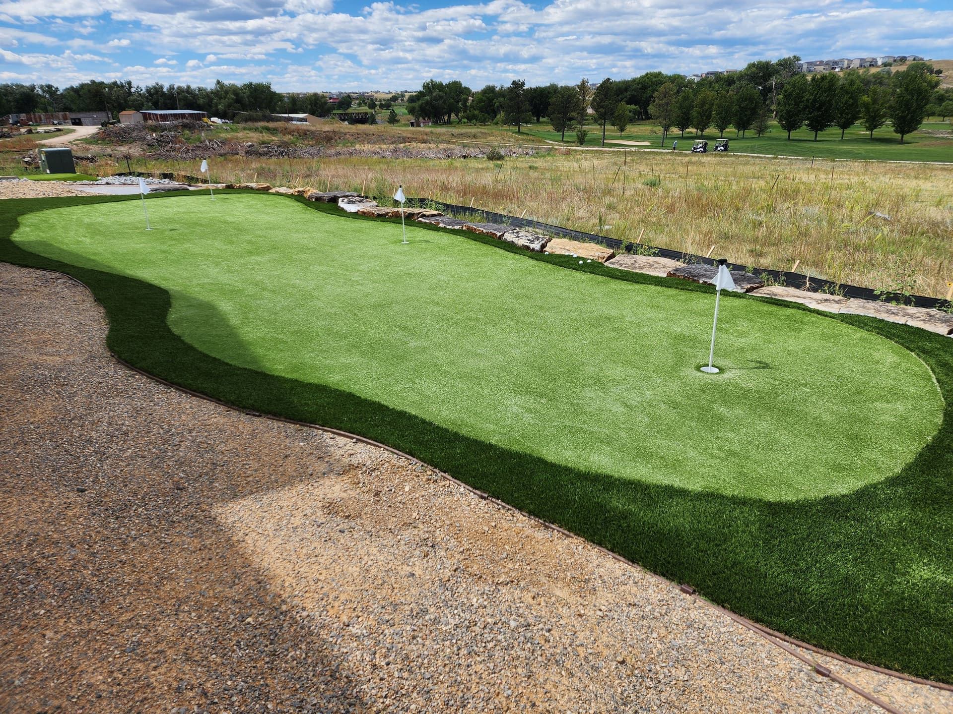 Gallery photos for Custom Backyard Putting Green with Chipping Pads in Elizabeth: Image #1