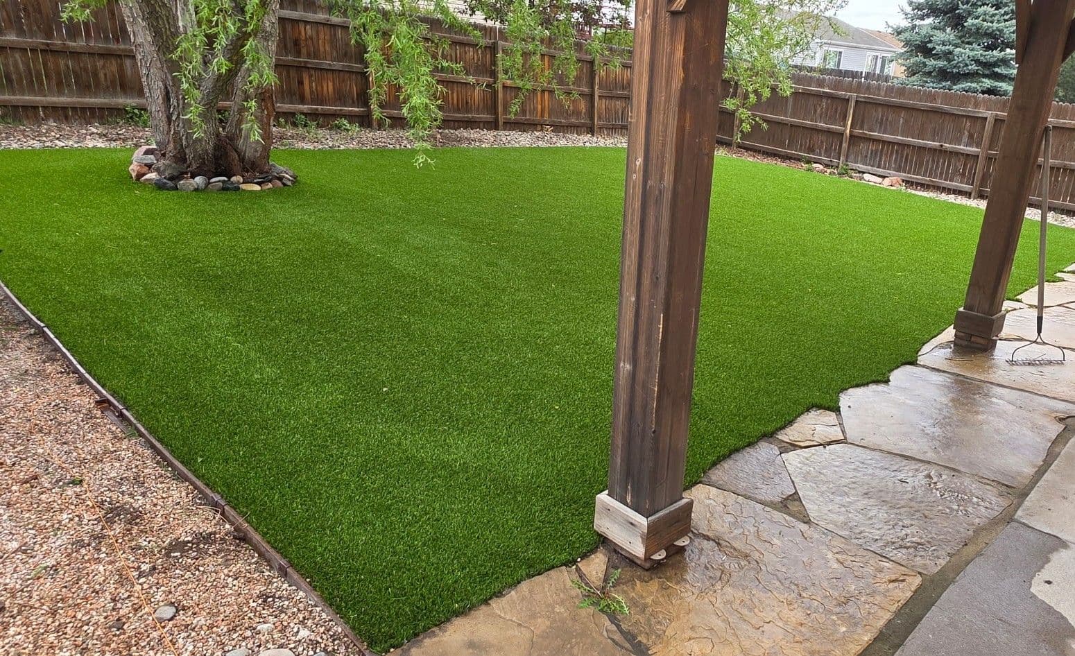 Project Colorado Springs Backyard Artificial Turf Install for Dog Owners image
