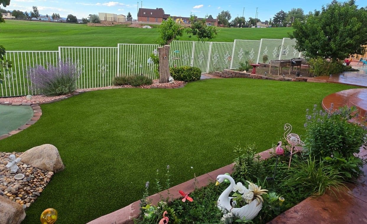 Gallery photos for No More Mowing - Artificial Turf Backyard Install in Colorado Springs: Image #1