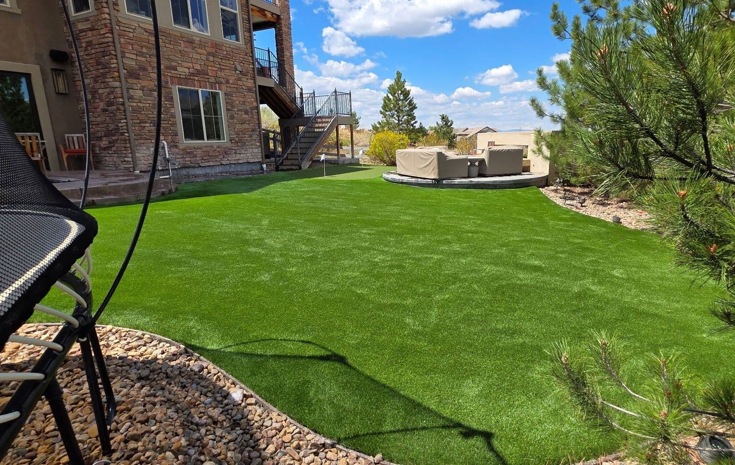 Gallery photos for Turf Lawn and Putting Green Install in Highlands Ranch: Image #1
