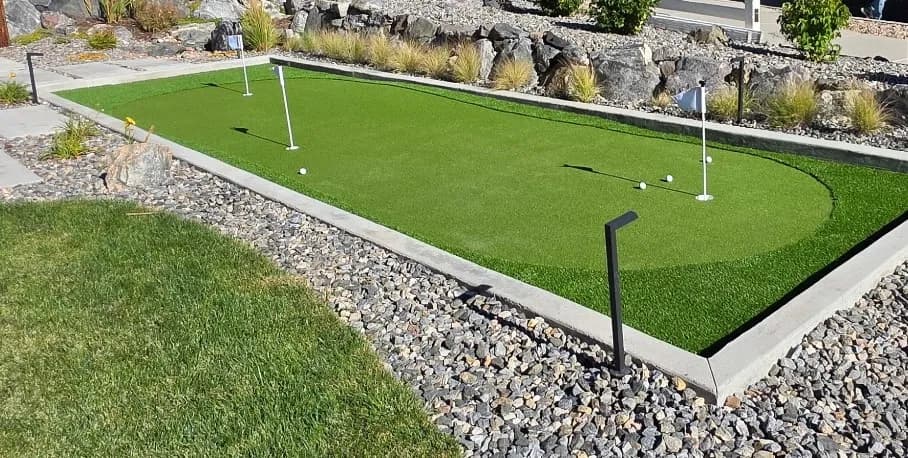Gallery photos for Bocce Court Turned Backyard Putting Green in Colorado Springs: Image #1