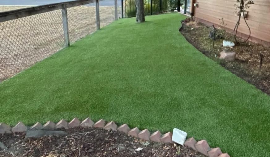 Gallery photos for Fixing Two Problem Lawn Areas with Artificial Turf in Louisville: Image #1