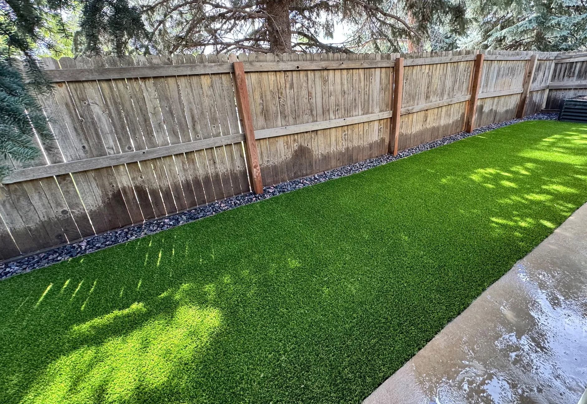 Gallery photos for Pet-Friendly Artificial Turf Backyard Install in Arvada: Image #2