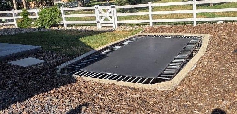 Gallery photos for Artificial Turf Around an In-Ground Trampoline in Golden: Image #3