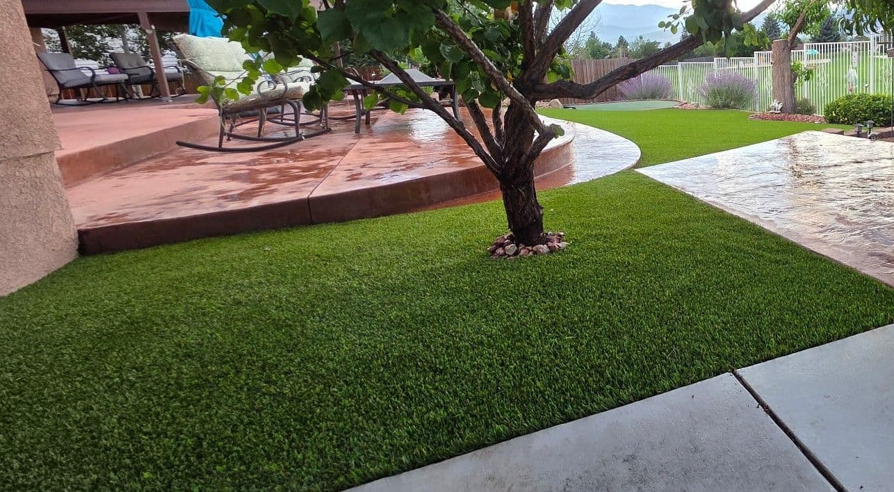 Gallery photos for No More Mowing - Artificial Turf Backyard Install in Colorado Springs: Image #2