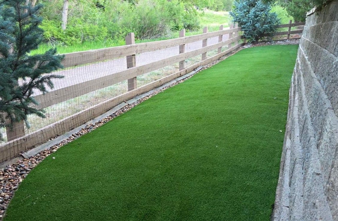 Gallery photos for Artificial Turf Turns a Tricky Backyard Tier Into a Pet-Friendly Space: Image #1