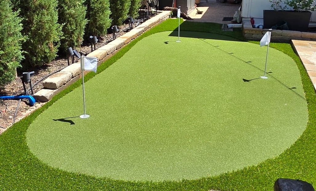 Gallery photos for Custom Backyard Putting Green Built Right Off the Patio in Denver: Image #1