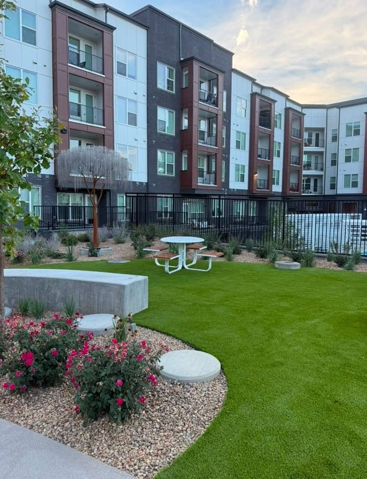 Commercial Turf Install at a Luxury Apartment Community image