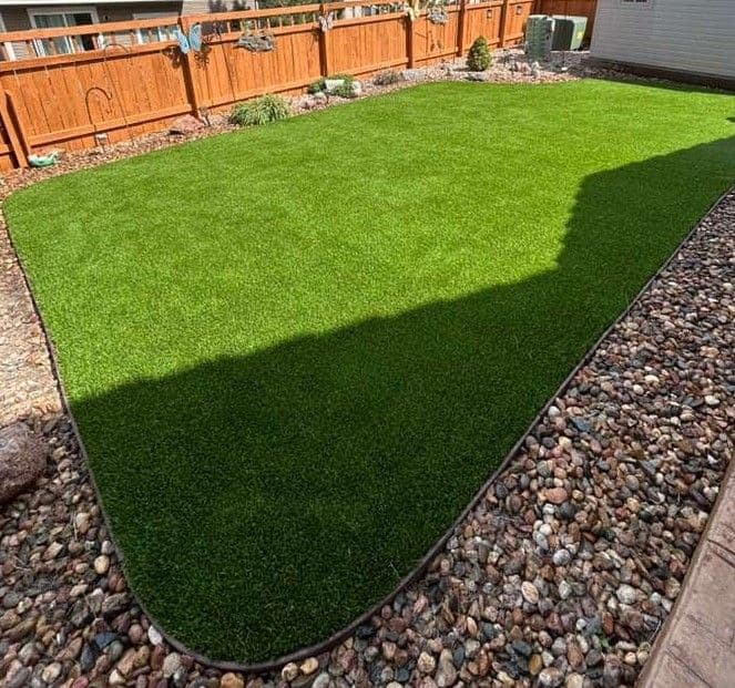 Backyard Artificial Turf Installation in Castle Rock image
