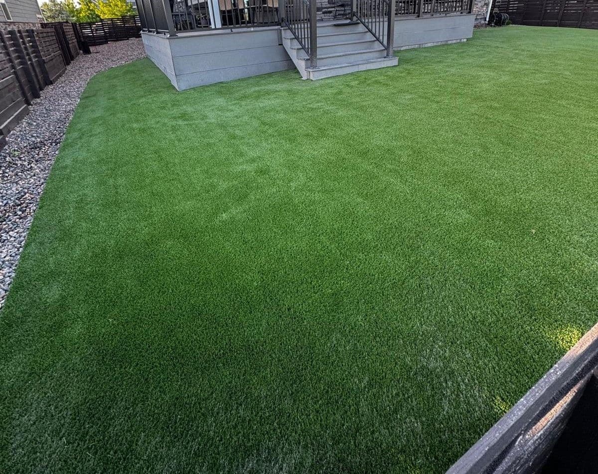 Gallery photos for Artificial Turf Backyard Installation in Aurora CO: Image #2