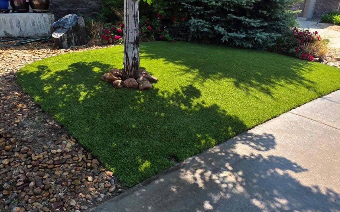 Gallery photos for Front Lawn Artificial Turf Install in Castle Rock: Image #1