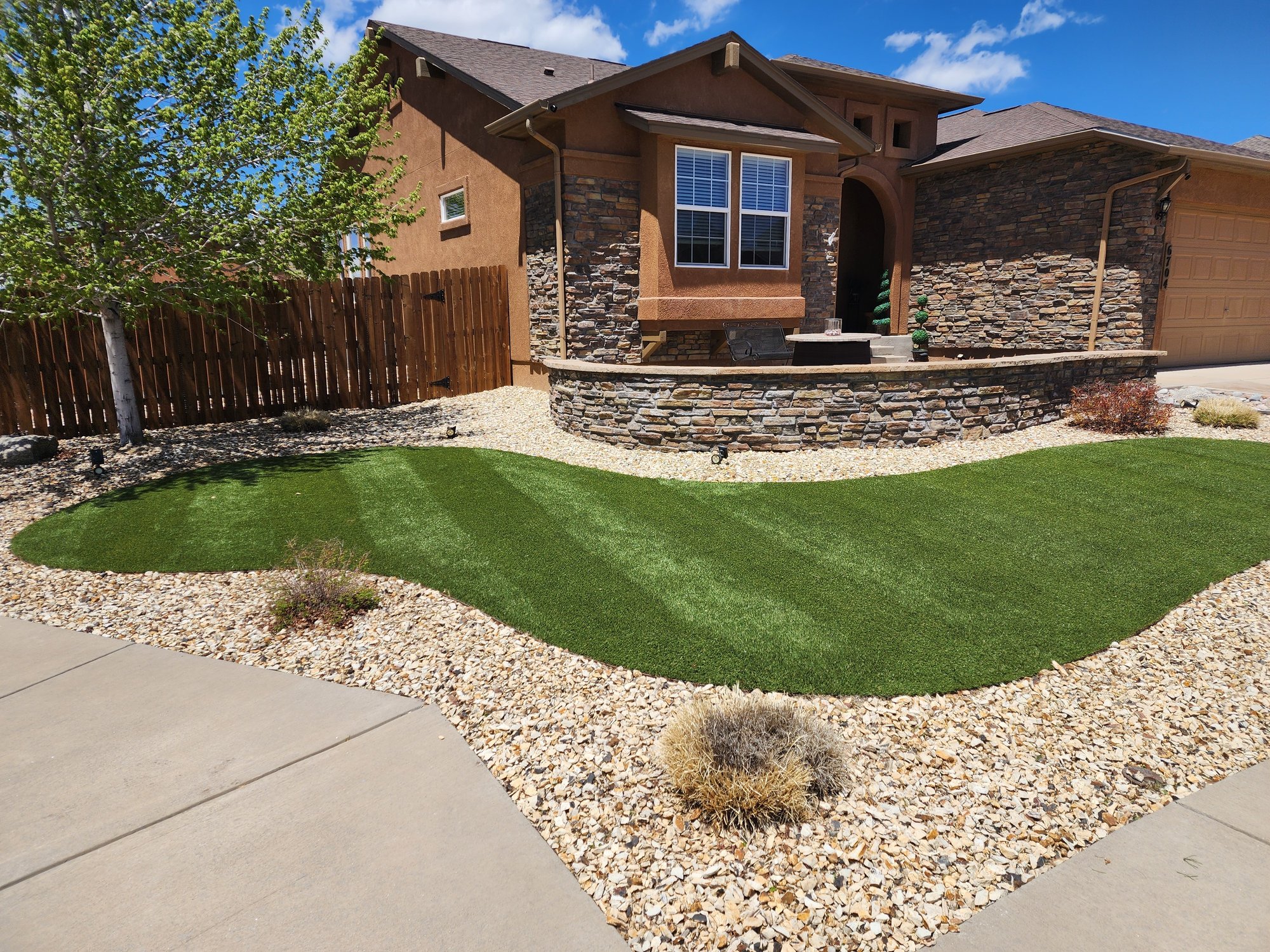 Turf front yard