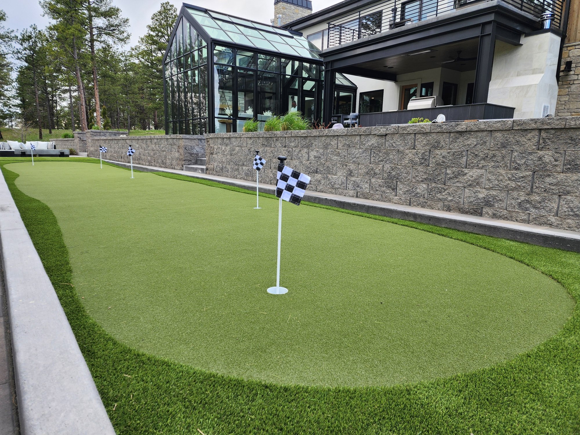 New putting green in an old Bocce Ball court