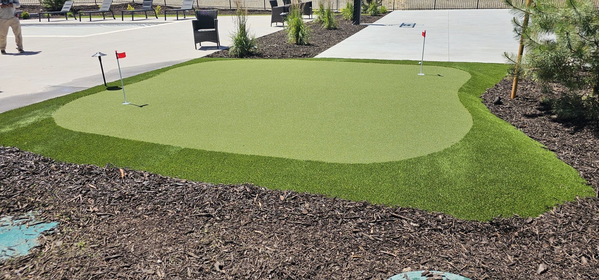 Small backyard practice green
